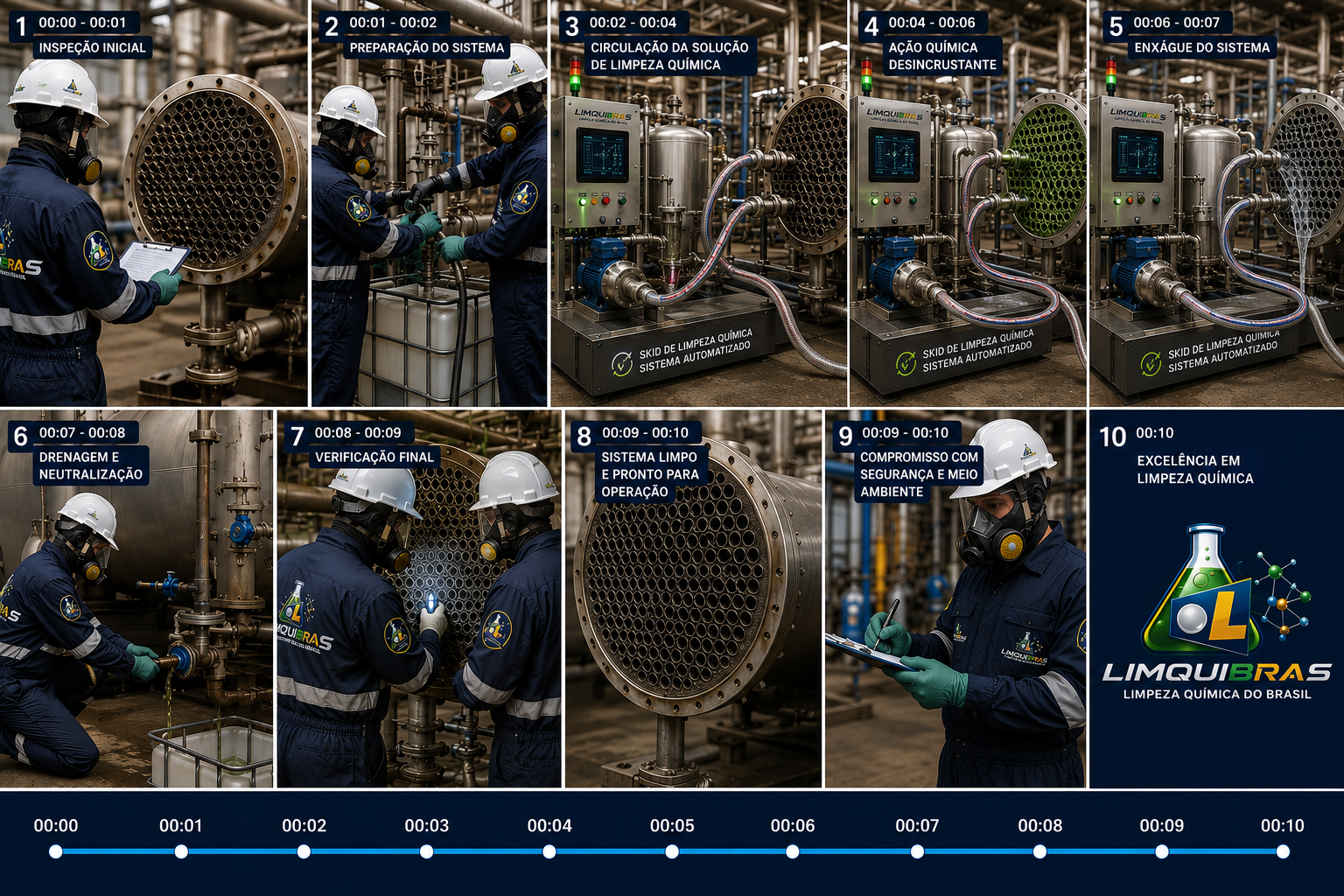 Processo de Limpeza Química - 10 Etapas